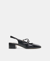 DRIAH HEELS BLACK LEATHER