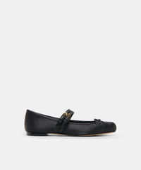 GIBSEN BALLET FLATS ONYX SATIN