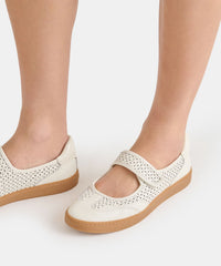 NANET SNEAKERS WHITE PERFORATED LEATHER