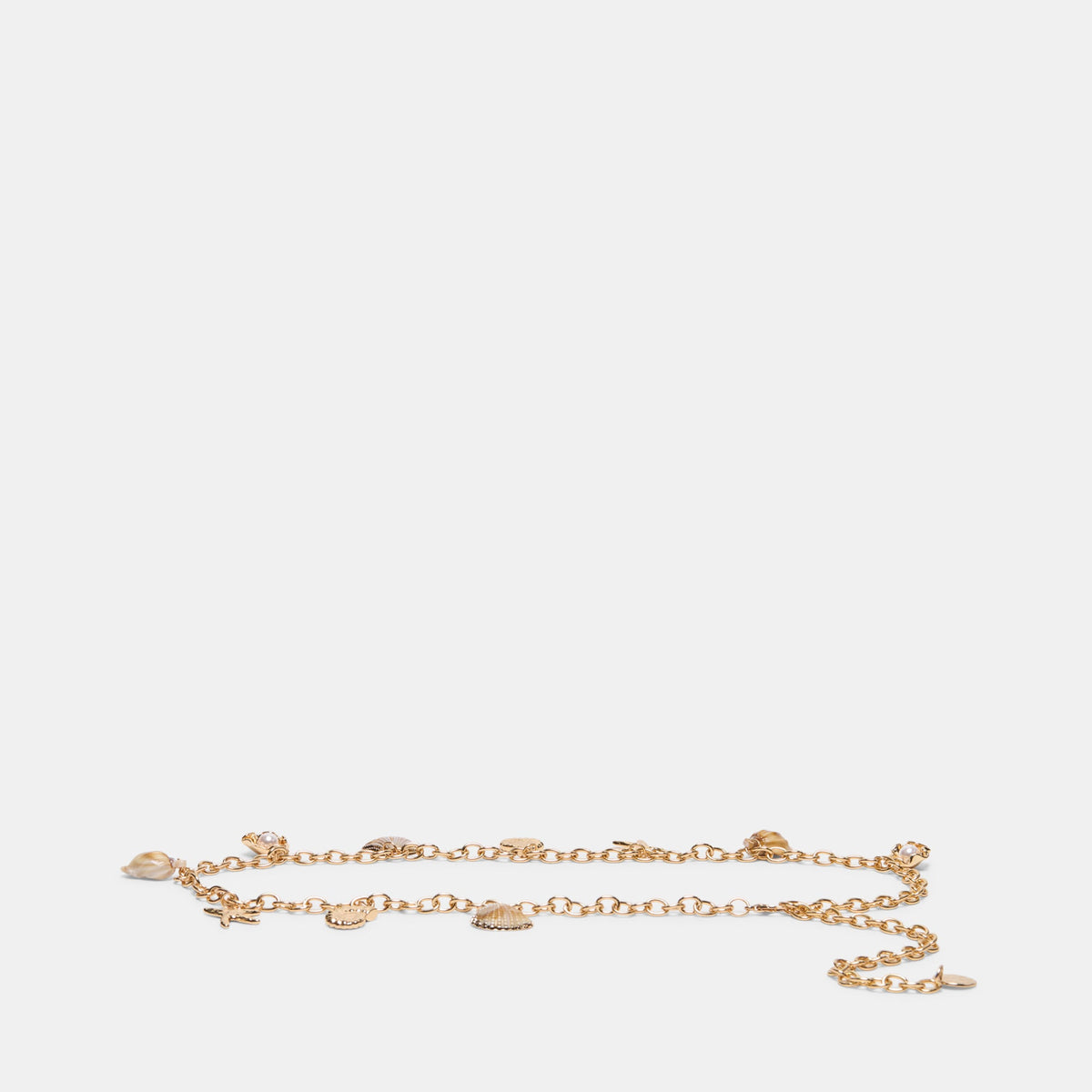 SHELL CHAIN LINK BELT GOLD