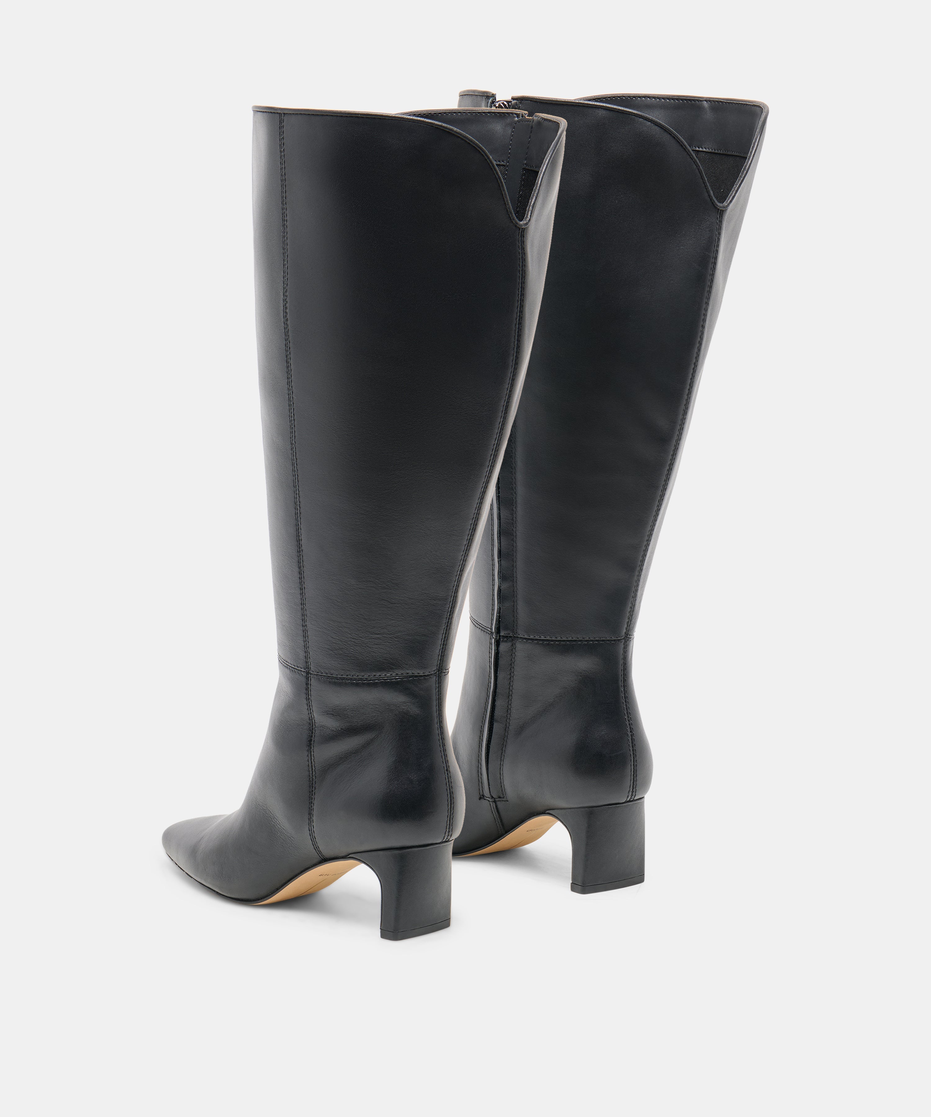 BRION EXTRA WIDE CALF BOOTS BLACK LEATHER