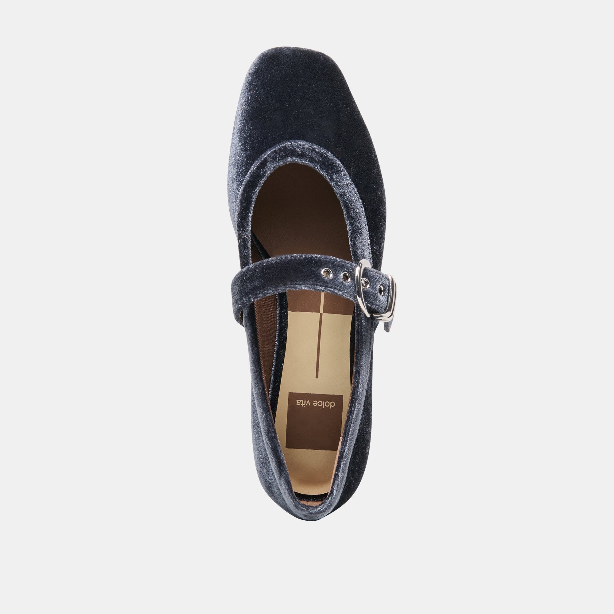 MIKEL VELVET BALLET FLATS NAVY VELVET