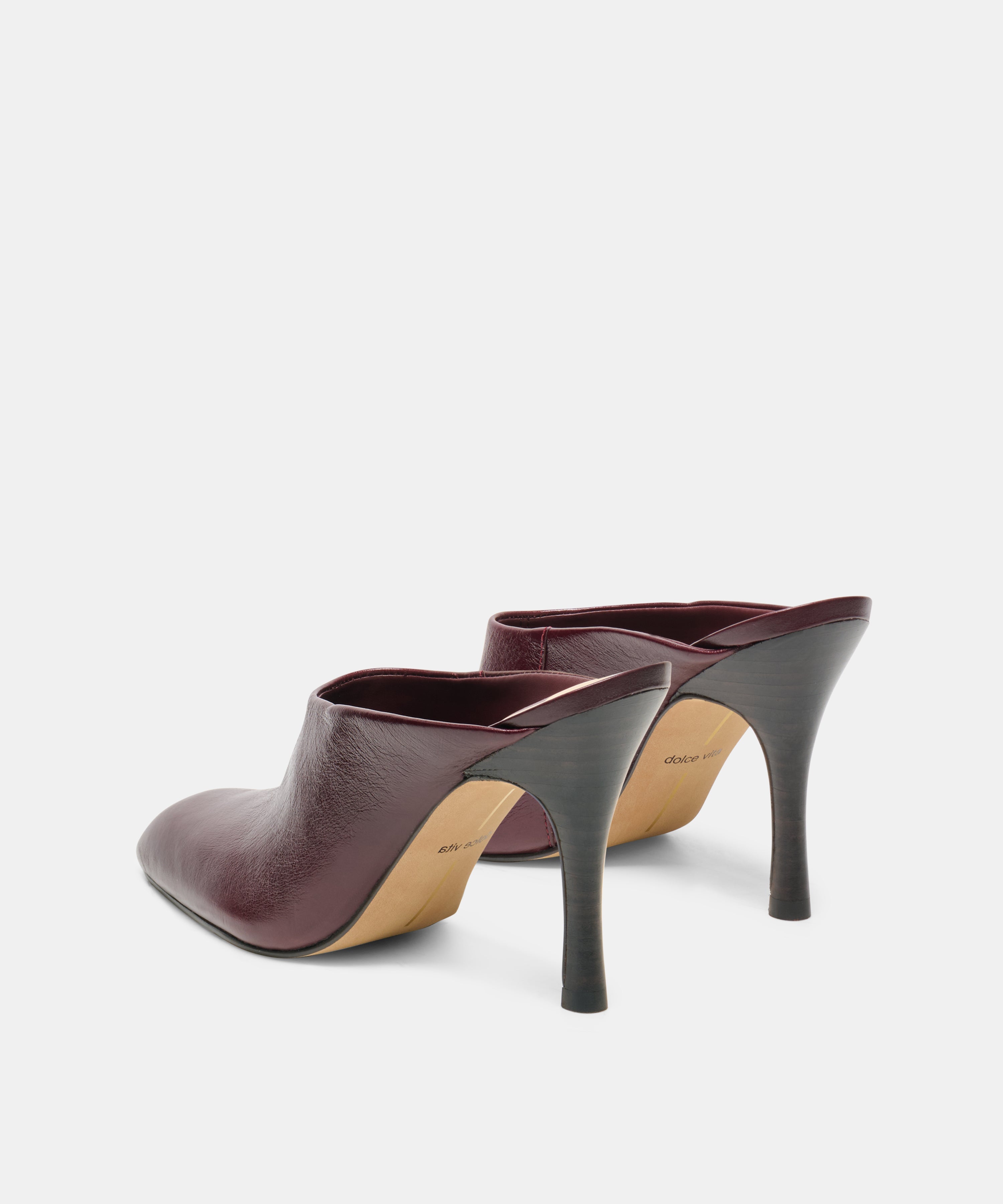 PRYZE MULES OXBLOOD LEATHER